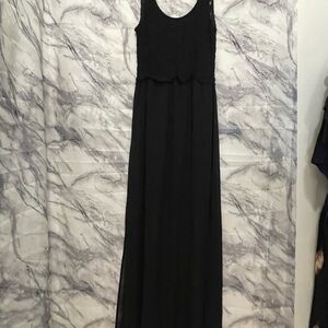 H&M Elegant Black Maxi Chemise